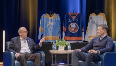 Islanders Co-Owner Jon Ledecky Visits LIU, Named "Honorary Captain" of LIU Hockey