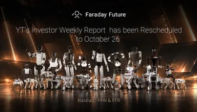 FFR to Hold Listing Ceremony and Investor Day on October 26; FFAI Announces Rescheduling of YT Jia's Investor Weekly Report to October 26