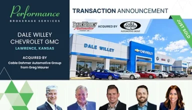 Performance Brokerage Services Advises on the Sale of Dale Willey Chevrolet GMC in Lawrence, Kansas, from Greg Maurer to Cable Dahmer Automotive Group
